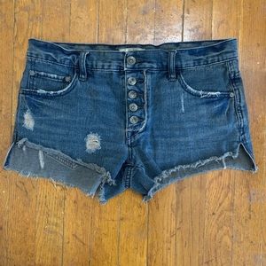 Free People Oversized Distressed Shorts